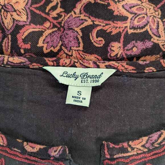 Lucky Top SM Floral Embroidered Cottagecore Boho Peasant Vintage Whimsigoth - Picture 2 of 8